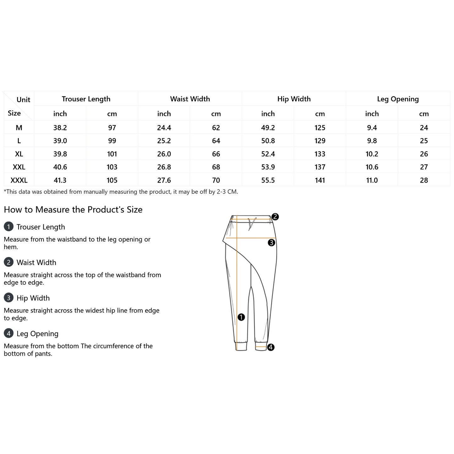 Pantalon de jogging pour homme DTF 3 Sides Design, entrejambe basse, devant incurvé